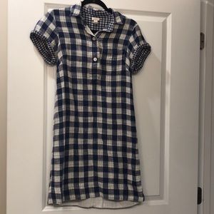 J Crew Blue Gingham Shirt Dress - Size XS